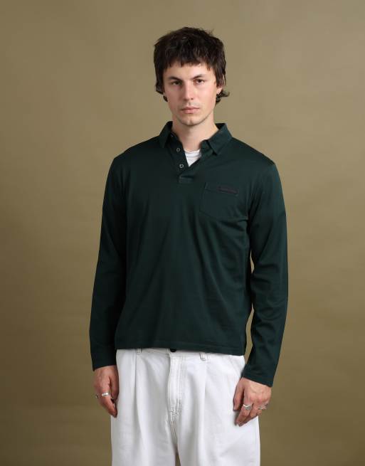 Vintage size M Prada long sleeve top in forest green, 1 of 7