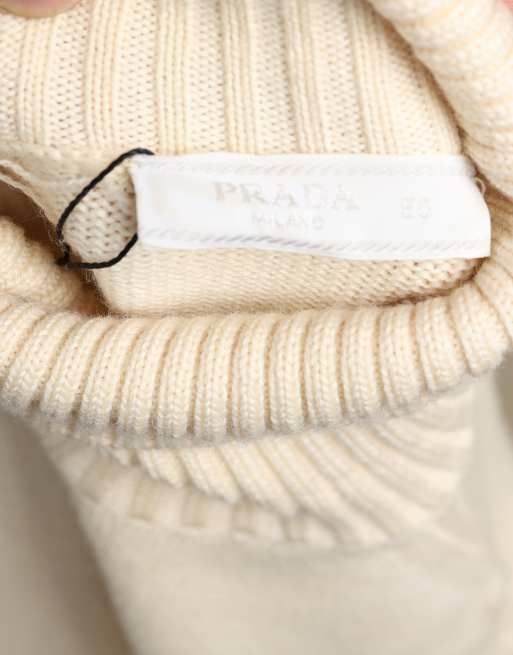 Vintage size M Prada turtleneck in beige, 7 of 7