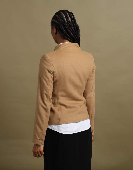 Vintage size M Red Valentino fitted stand-collar jacket in beige, 5 of 7