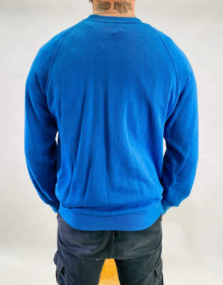 Vintage Size M Saalbach Ski 1990 Sweatshirt in Blue