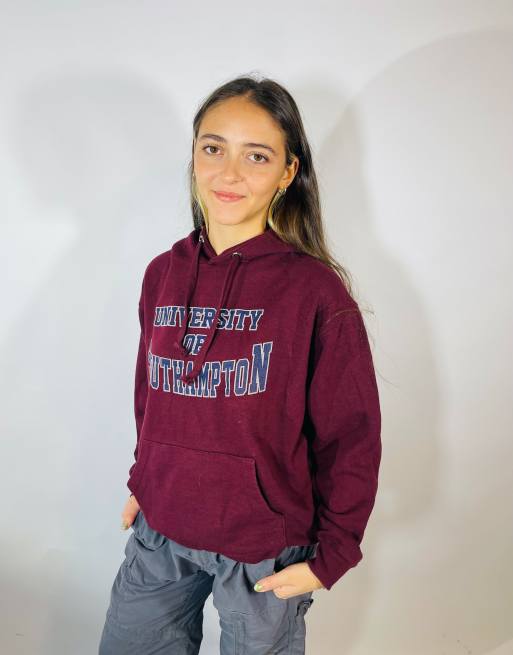 Vintage size m southampton university hoodie in red in red