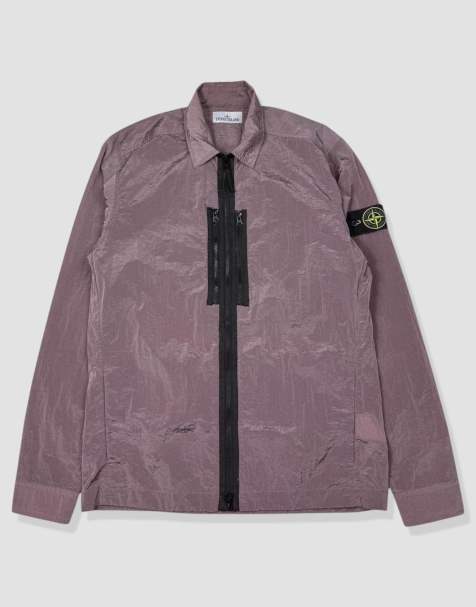 Vintage size M Stone Island nylon metal jacket in silver - view 1