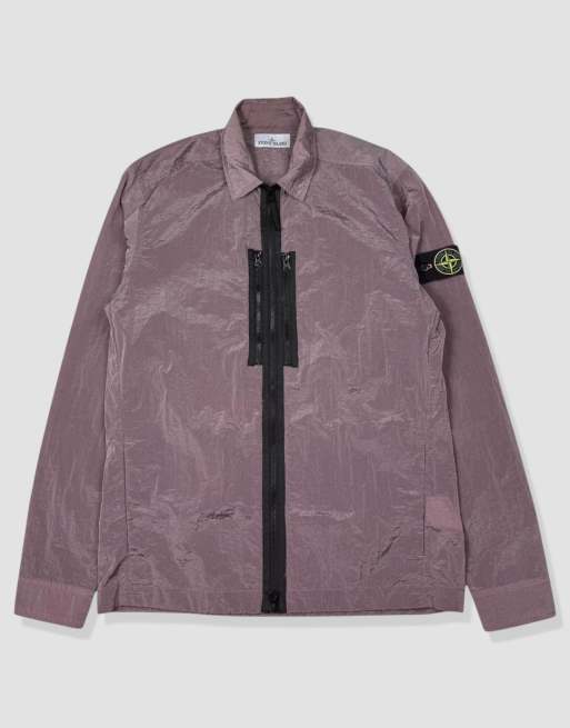 Vintage size M Stone Island nylon metal jacket in silver