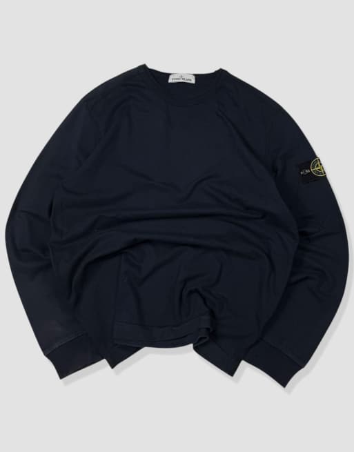Vintage size M Stone Island sweatshirt in navy