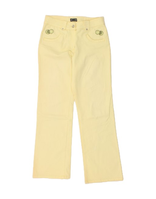 Vintage Size M Straight Casual Trousers in Yellow