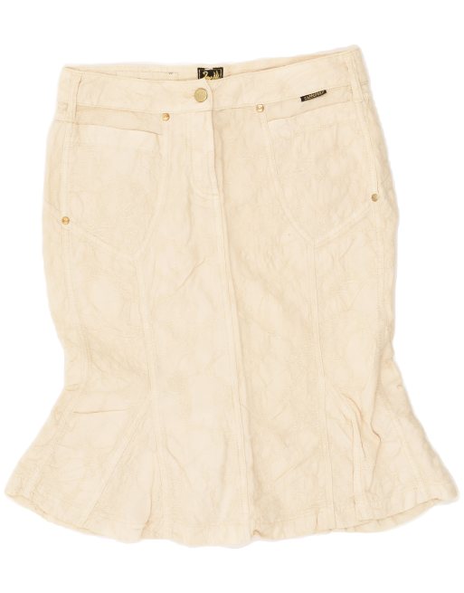 Vintage Size M Tulip Skirt in Beige