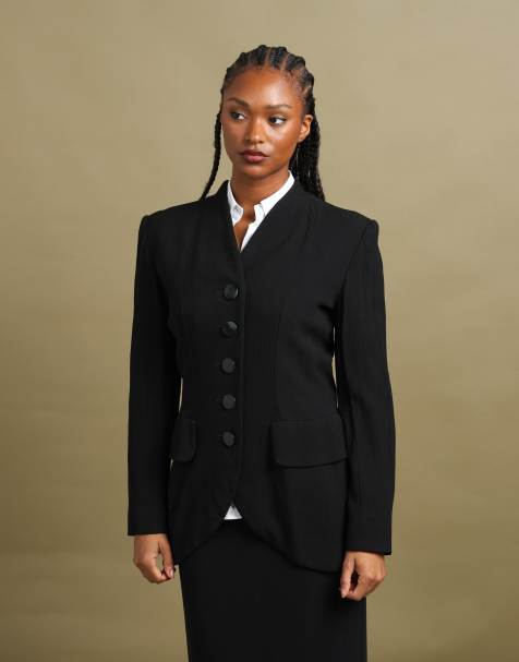 Vintage size M Yves Saint Laurent blazer in black - view 1