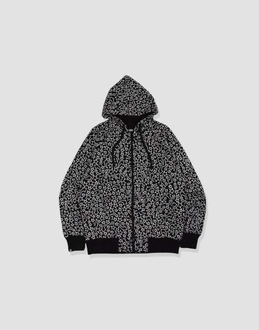 Vintage size S 00s Stussy stars & arrows hoodie in black