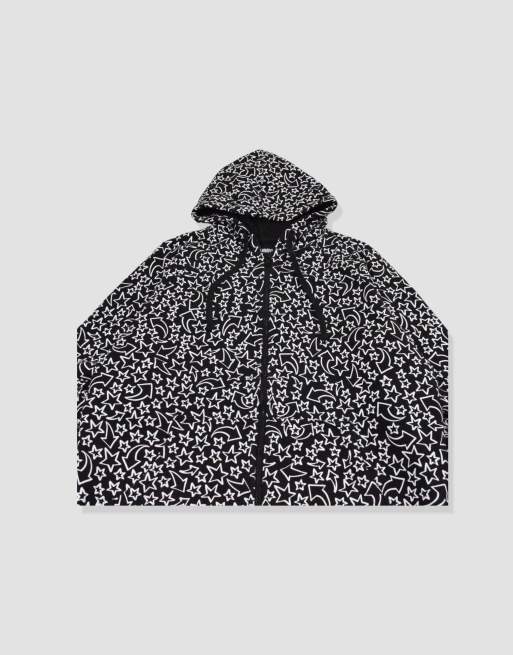 Vintage size S 00s Stussy stars & arrows hoodie in black, 3 of 4
