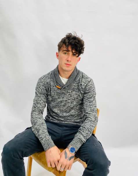 Vintage Size S Abstract Knit Cotton Jumper In Grey - view 1