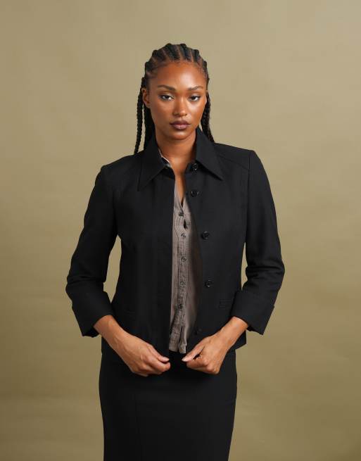 Vintage size S Burberry London shawl collar jacket in black, 1 of 7
