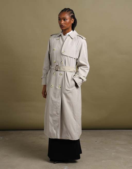 Vintage size S Burberrys double breasted trench coat in cream, 1 of 7