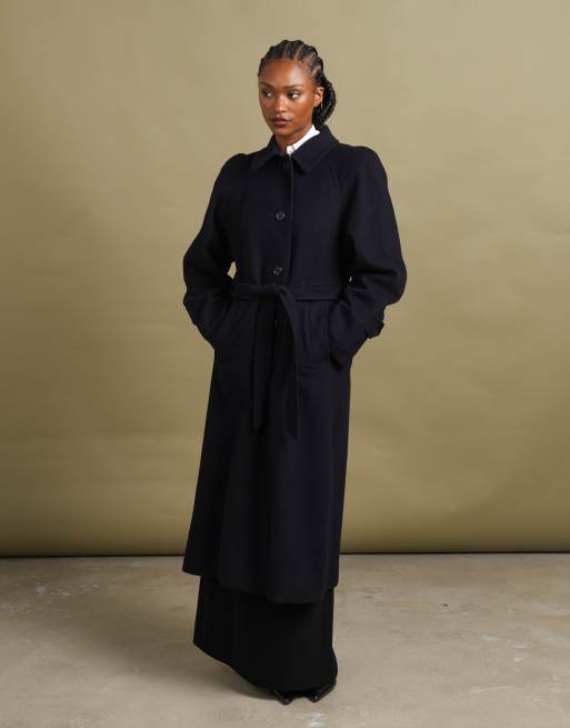 Vintage size S Burberrys overcoat in navy, 1 of 7