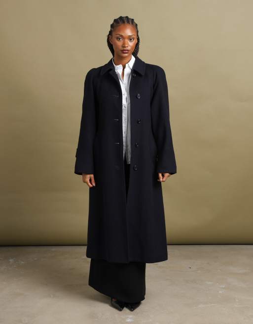 Vintage size S Burberrys overcoat in navy, 3 of 7