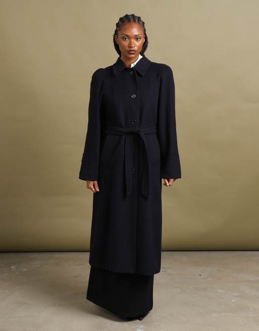 Vintage size S Burberrys overcoat in navy, 5 of 7