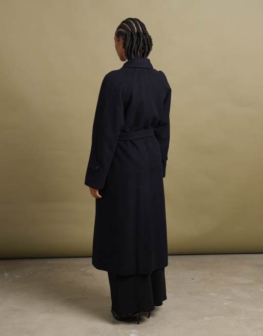 Vintage size S Burberrys overcoat in navy, 6 of 7