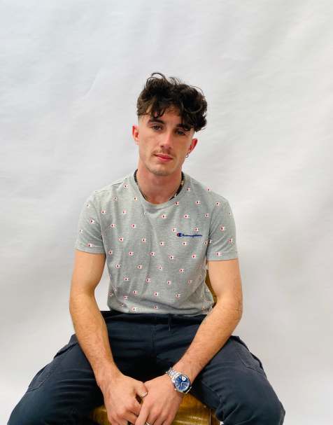 Vintage size S Champion T Shirt in Grey - view 1