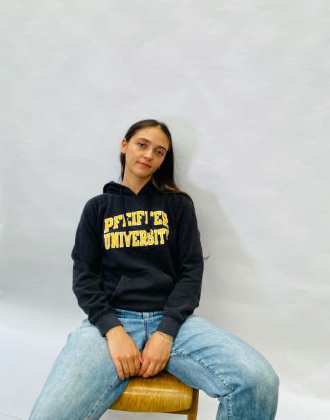 Vintage Size S Champion University Hoodie In Black - view 1