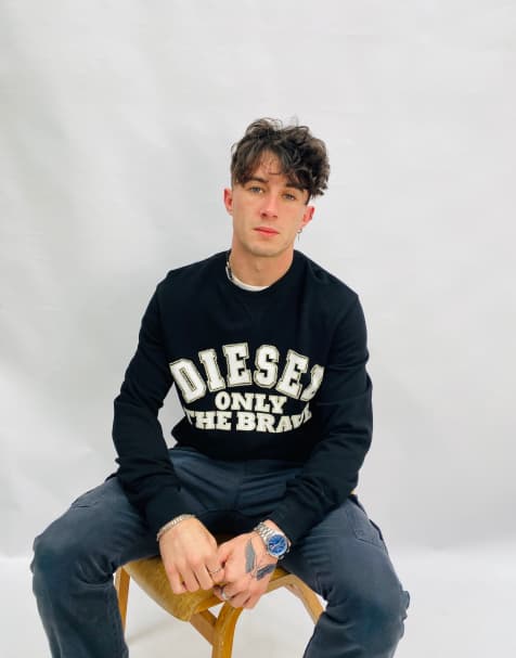 Vintage Size S Diesel Sweatshirt in Black - view 1