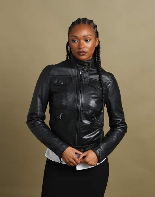 Vintage size S Dolce & Gabbana leather jacket in black, 3 of 7