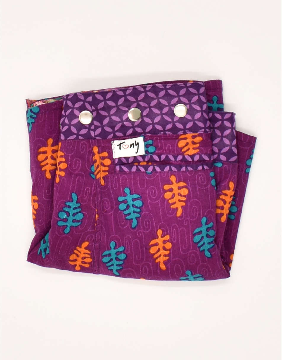 Vintage Size S Floral Reversible Wrap Skirt in Purple 1