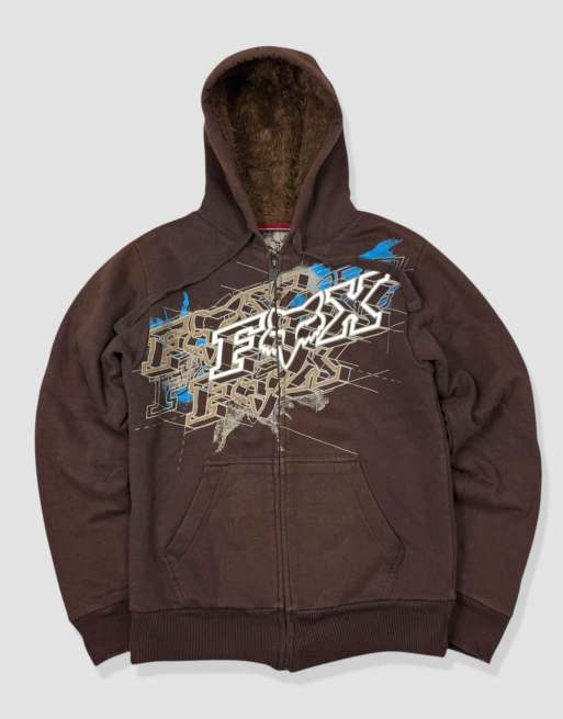 Vintage size S fox hoodie in brown