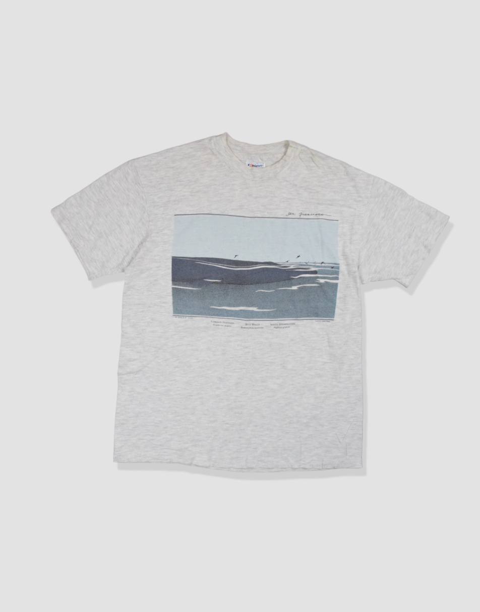Vintage size S graphic t-shirt in grey