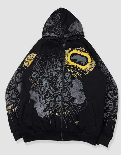 Vintage Size S Grunge Hoodie in Black