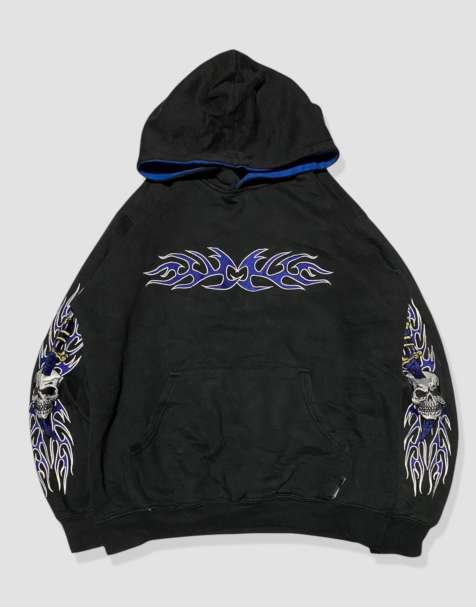 Vintage Size S Grunge Y2K Hoodie in Black - view 1
