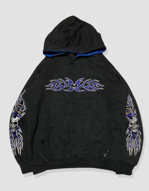 Vintage Size S Grunge Y2K Hoodie in Black