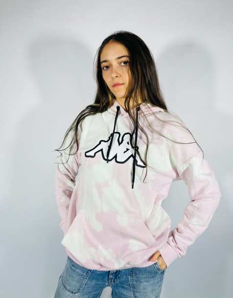 Vintage size s kappa tie dye hoodie in pink - view 1