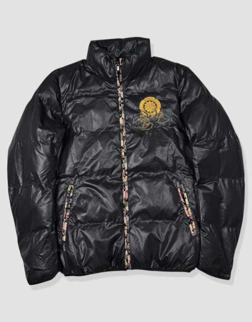 Vintage size S karakuri tamashii puffer jacket in black