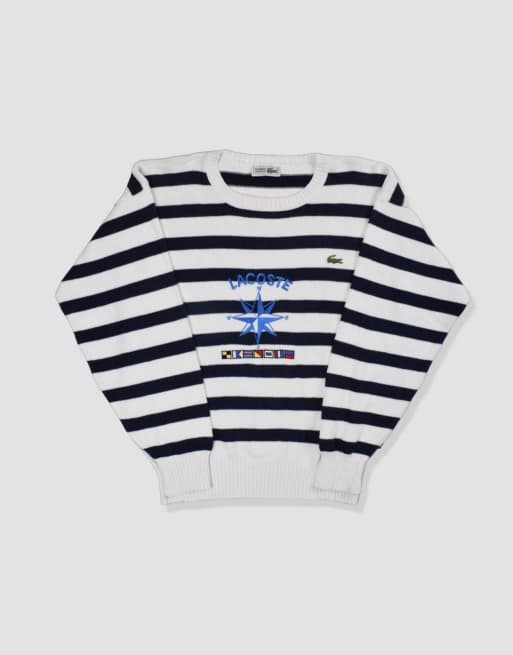 vintage size S lacoste knit jumper in white