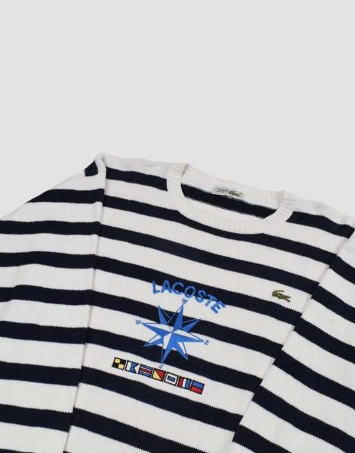vintage size S lacoste knit jumper in white, 4 of 4