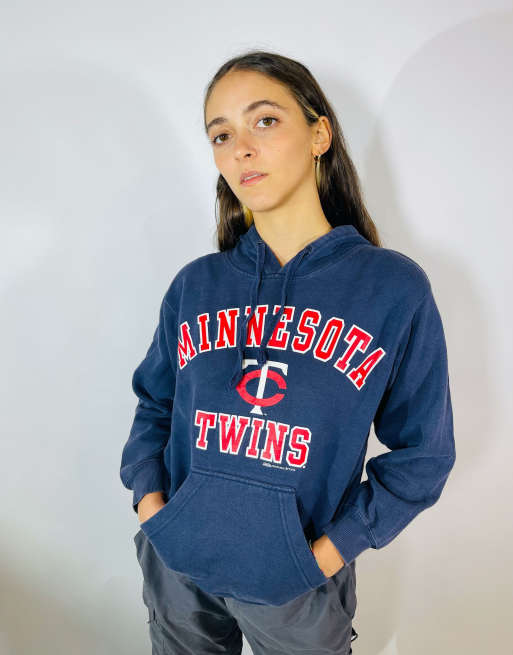 Vintage size s minnesota twins hoodie in blue in blue