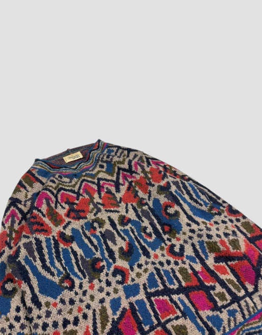 Vintage size S Missoni abstract pattern knit jumper in multi, 4 of 4