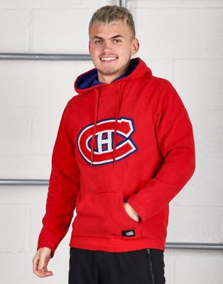 Vintage Size S NHL Canadiens sports hooded fleece in red
