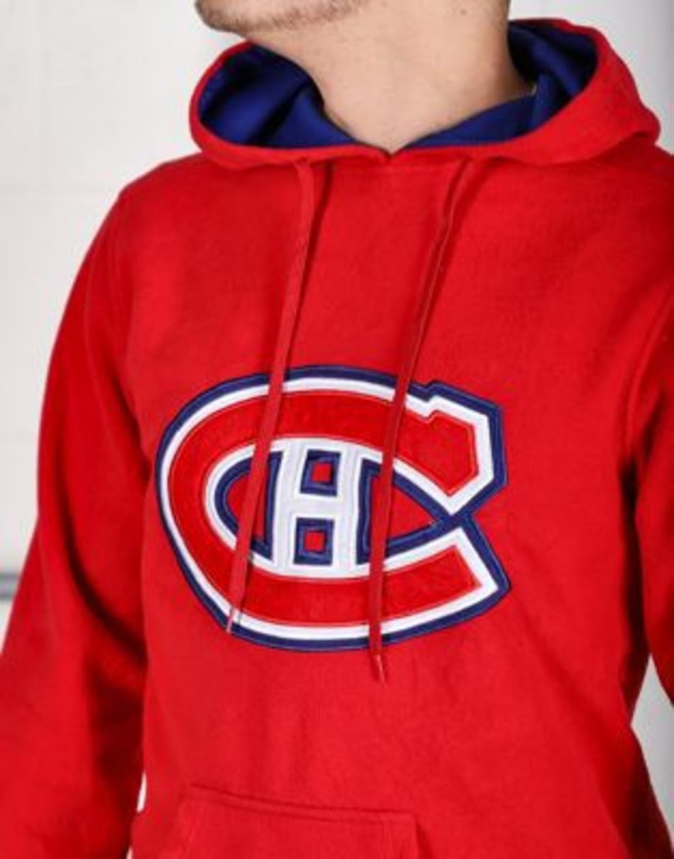 Vintage Size S NHL Canadiens sports hooded fleece in red 0