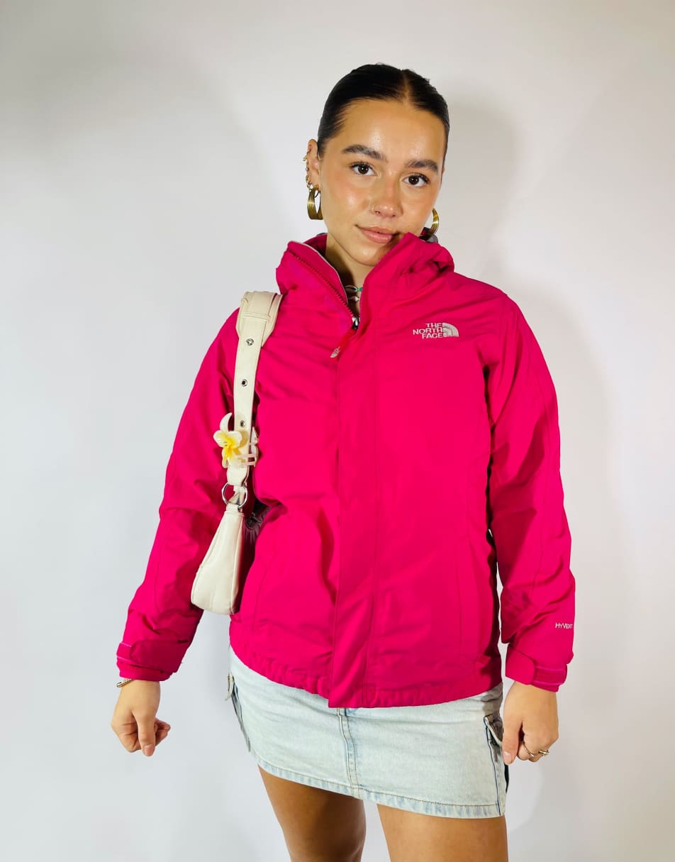 Vintage Size S North Face Hyvent Waterproof Fleece Lined Coat Pink
