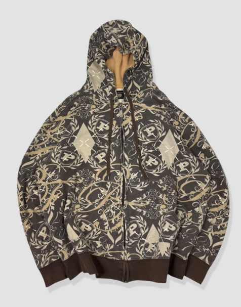 Vintage size S phat farm hoodie in brown - view 1