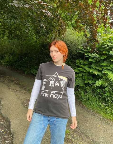 Vintage size S Pink Floyd Band T Shirt In Grey - view 2