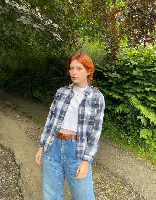 Vintage Size S Plaid Flannel Shirt in Multi
