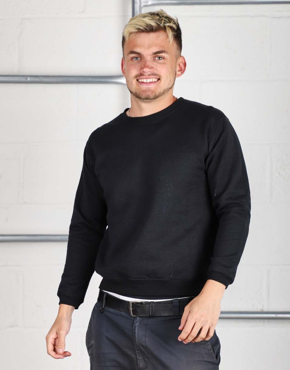 Vintage Size S plain crewneck lounge sweatshirt in black