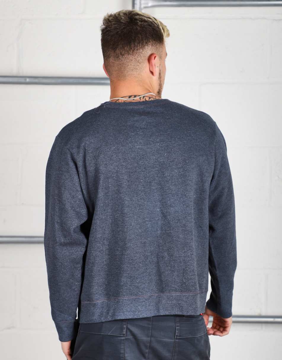 Vintage Size S plain crewneck lounge sweatshirt in grey 0
