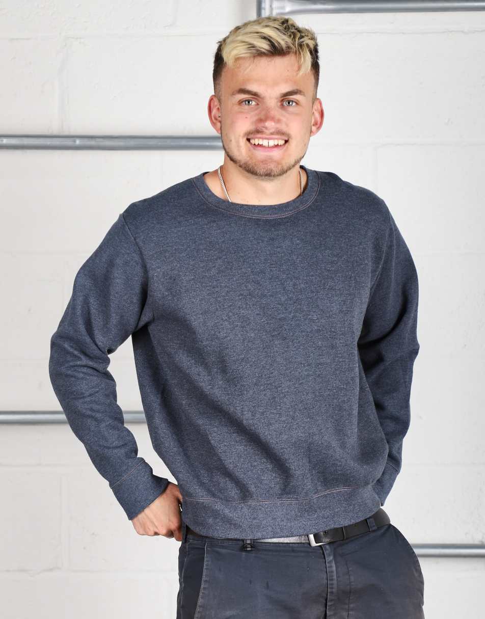 Vintage Size S plain crewneck lounge sweatshirt in grey 2