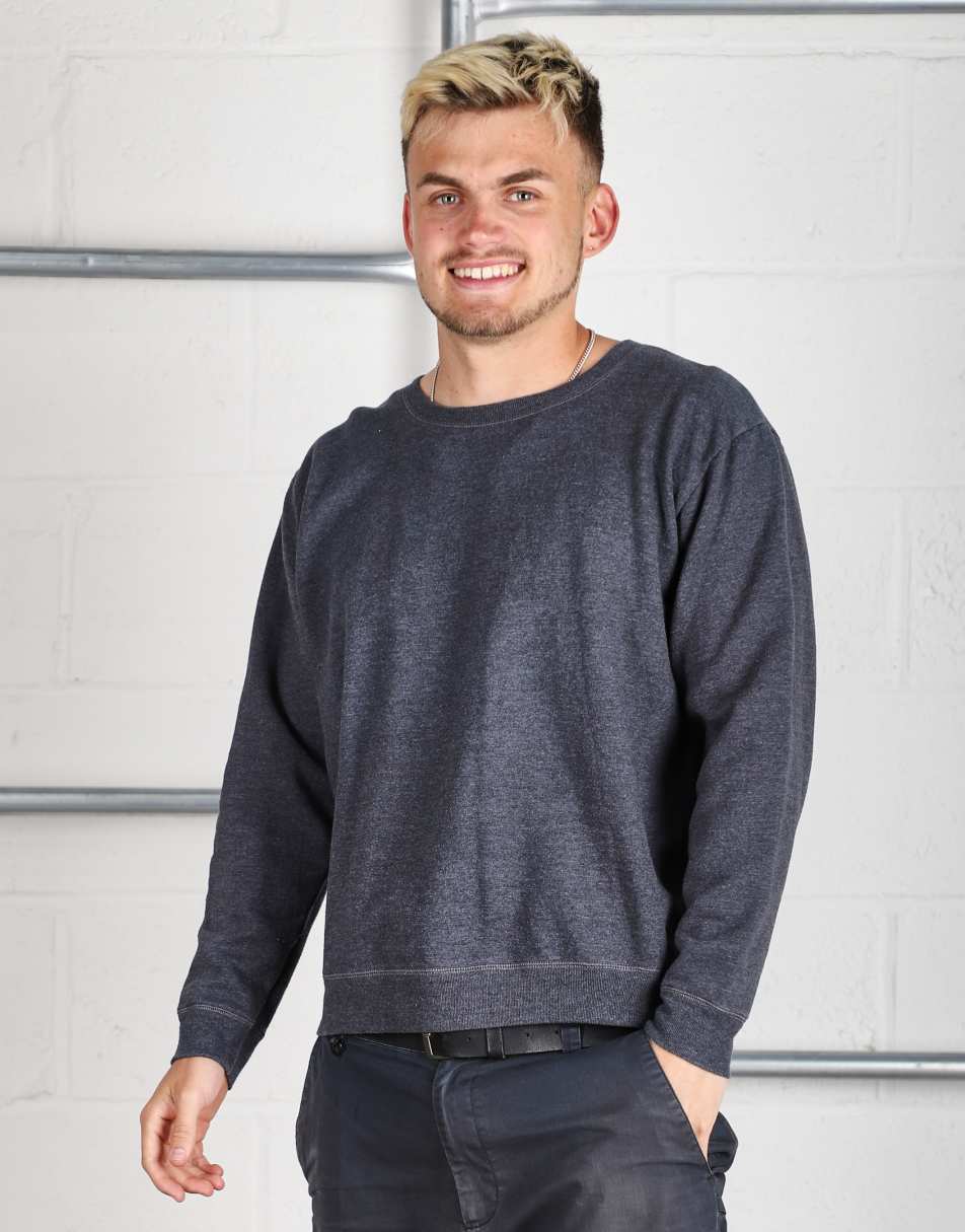 Vintage Size S plain crewneck lounge sweatshirt in grey