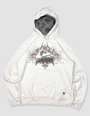Vintage Size S Quiksilver Hoodie in White - view 1