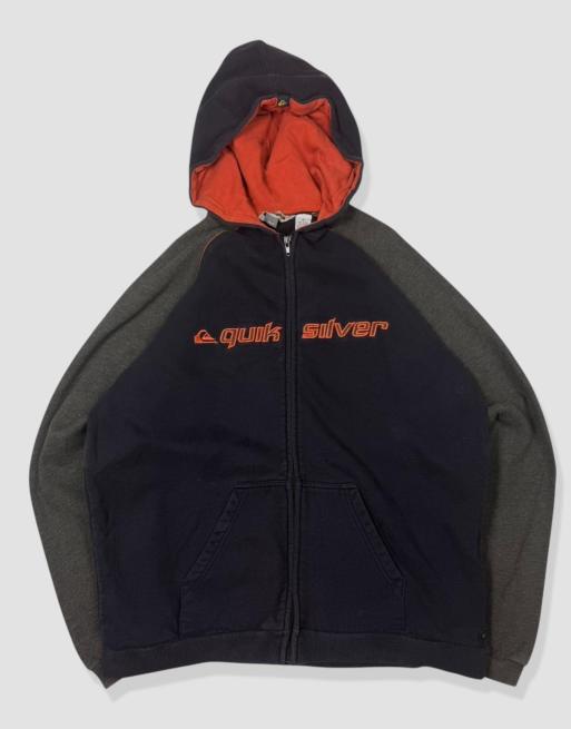 Vintage Size S Quiksilver Y2K Hoodie in Navy