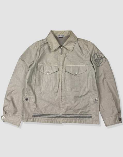 Vintage size S Stone Island bomber jacket in beige - view 1