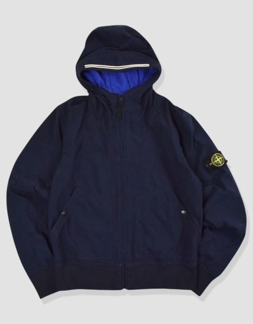 Vintage size S Stone Island soft shell jacket in navy